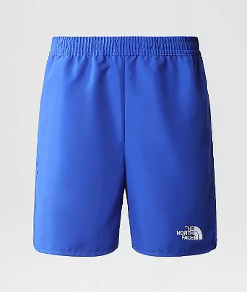 The North Face Kid s Amphibious Class V Short in TNF Blue Tagline Phantom Print